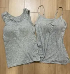 カップ付きキャミソール　カップ付きタンクトップ　2枚まとめ売り♪