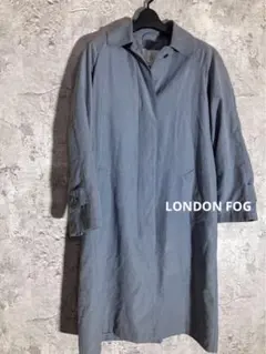 ☘️LONDON FOG ヴィンテージ グレー ステンカラーロングコートのサムネイル
