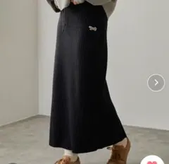 PENNEYS ストレッチリブニットIラインロングスカート MONO-MART