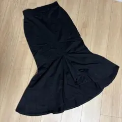 GRL アシンメトリーマーメイドスウェットスカート【tu743】 ブラック