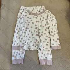 3月末に処分　breeze 花柄長袖パジャマ　上下セット110cm