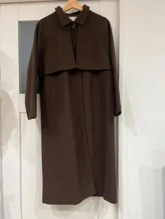 MURUA ブラウン ケープ付きロングコート
