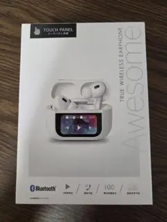 Awesome液晶タッチパネル付きTWSイヤホン白