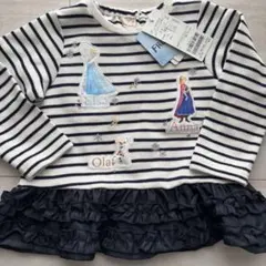 【新品タグ付き】Petit main/アナと雪の女王/ペプラム長袖/90cm