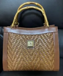 ❤️超希少 DOONEY&BOURKE ハンドバッグ クロコ型押し バンブー 茶 