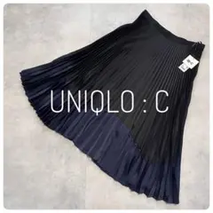 新品　UNIQLO: C ユニクロ　プリーツカラーブロックスカート