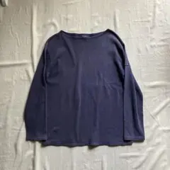 saint james バスクシャツ ロンT フェード ネイビー 茄子紺