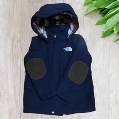 ザノースフェイス キッズ110　ネイビー ジャケット アウター　裏ボア　防寒