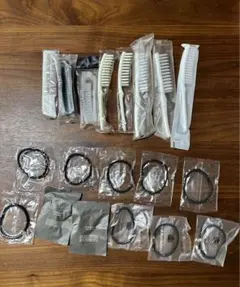 アメニティ　ヘアブラシ8本　ヘアゴム11本