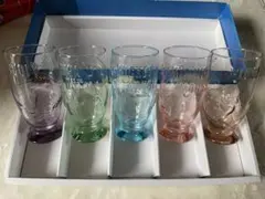 ［傷あり］ミッキーアンリミテッド　レリーフカラーグラスセット