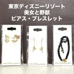 東京ディズニーリゾート　美女と野獣　アクセサリー　ピアス 2個 & ブレスレット