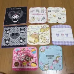 キャラクター ミニタオル ハンカチ 8枚セット
