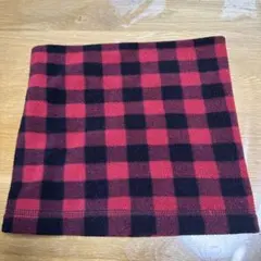 赤と黒のチェック ネックウォーマー