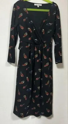 ローラアシュレイ　ジャージ素材ワンピース　裏地付き