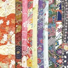 kja3884綺麗な着物はぎれ10枚セット 正絹 生地 古布 japanbela