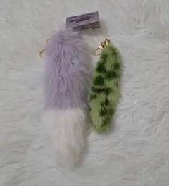もこもこしっぽキーホルダー２点セット新品未使用