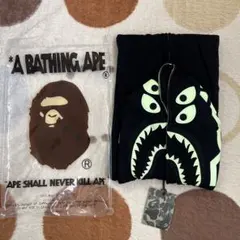 A BATHING APE×Bounty Hunter シャークパーカー黒 M