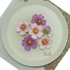 ＊桜のコサージュ＊No.6　つまみ細工