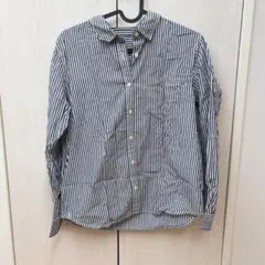 GU レディース シャツ ジーユー gu ストライプ シャツ 長袖 S ブラウス