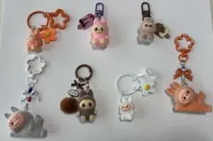 ラブブのキーホルダー ストラップセット7個