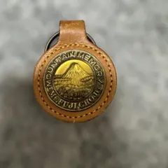 富士山 頂上 記念 キーホルダー レザー