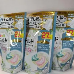 【3袋】新品未開封 ボールド ジェルボール ホワイトティー＆フローラル 27個入