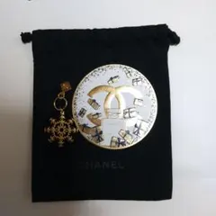 CHANEL スノーフレークチャーム ミニ黒巾着、ムエット３点