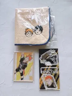 ハイキュー!! 日向　ハンカチ　アクスタ　ステータスカード3点セット