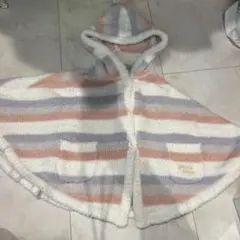 【美品】100-110サイズ　gelato pique フード付きポンチョ XS