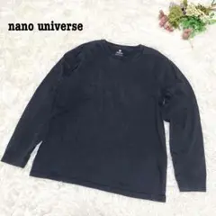 s.440【ナノユニバース】長袖カットソー 無地 シンプル メンズ カジュアル