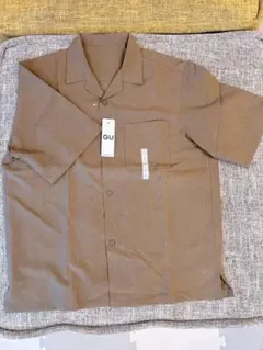 GU MEN ドライオープンカラーシャツ　5分袖　Lサイズ