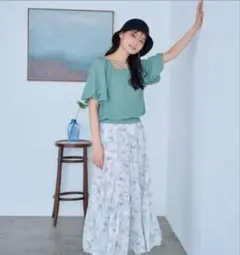 リボン付きトップス　mysty womanのサムネイル
