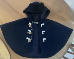 ベビーポンチョ クマ耳　フリース　ミキハウス　ホットビスケット　80 90