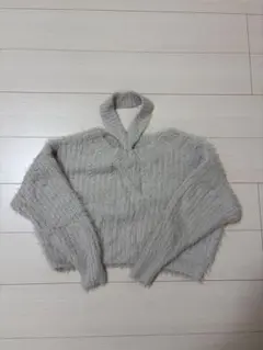 2way シャギーニットトップス