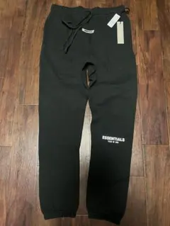 Fog Essentials スウェットパンツブラック　黒　裏起毛　反射フォント