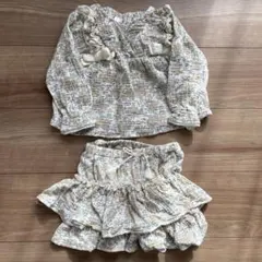 テータテートママコラボ花柄セットアップ100cm