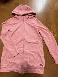 アディダス　ピンク裏起毛パーカー