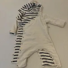 【お値下げ】PETIT BATEAU ストライプロンパース 6m 67cm