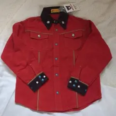 新品 ミキハウス DOUBLE B 赤 長袖シャツ 120 値下げ