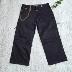 ドッグタウンDOG TOWN黒龍チェーン付極太ワイドパンツXXL美品のサムネイル