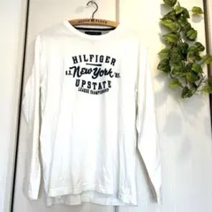 訳アリ TOMMY HILFIGER 長袖Tシャツ ホワイト L
