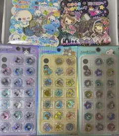 おはじきシール4点　クロミ　トムジェリ　スヌーピー　あわわ