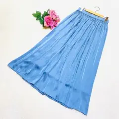 新品タグ付 グローバルワーク サラツヤ ふんわりロングスカートM フォーマルにも