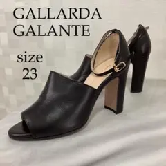 ★美品★ GALLARDA GALANTE ブラックヒールサンダル 23のサムネイル