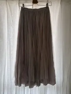 w closet チュール プリーツスカート ロング丈のサムネイル