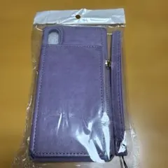 iPhone XRの携帯ケース　ファスナーポケットカードケース付き