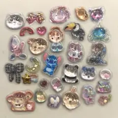 42 ボンボンドロップシール　立体　フレークシール　キャラクター　おすそ分け