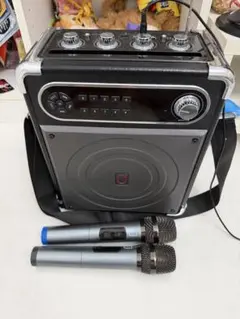 拡声器 ポータブル スピーカー 60W マイク 音楽再生 パーティー