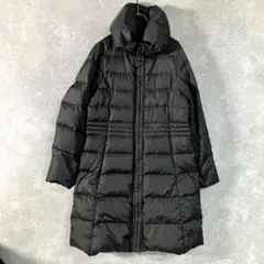 自由区　ダウンコート　ブラック　ロング　ビッグカラー