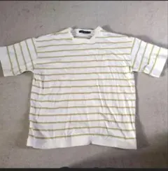 RAGEBLUE ストライプ Tシャツ Mサイズ　イエロー　ホワイトのサムネイル